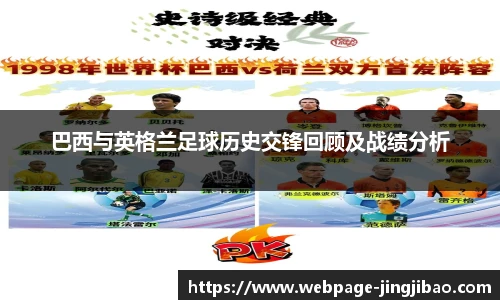 巴西与英格兰足球历史交锋回顾及战绩分析